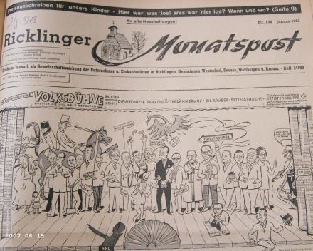 Ricklinger Monatspost - Ausgabe 138 - Januar 1957
