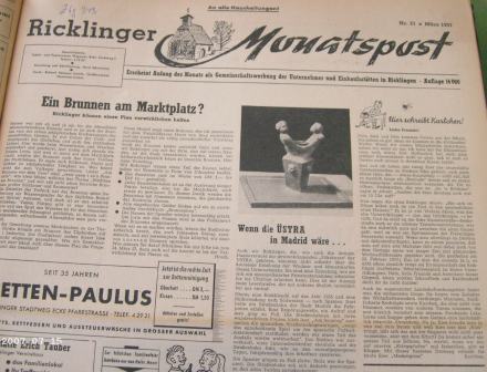 Ricklinger Monatspost - Ausgabe 21 - März 1957