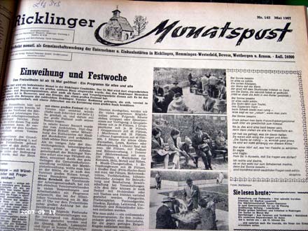 Ricklinger Monatspost - Ausgabe 142 - Mai 1957
