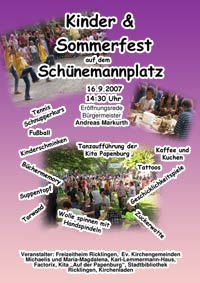 Kinder- und Sommerfest auf dem Sch�nemannplatz