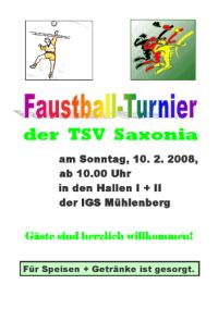 TSV Saxonia Faustballturnier