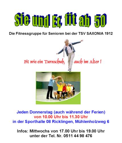 TSV Saxonia: Sie und Er, fit ab 50