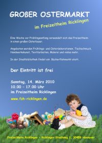 Großer Ostermarkt im Freizeitheim Ricklingen