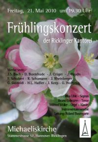 Fr�hlingskonzert der Ricklinger Kantorei