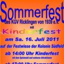 Kinderfest und Sommerfest des Kleingärtnerverein Ricklingen