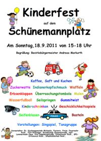 Kinderfest auf dem Sch&uuml;nemannplatz