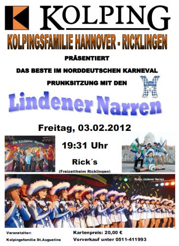 Prunksitzung mit den Lindener Narren