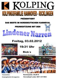 Prunksitzung mit den Lindener Narren