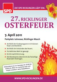 SPD Ricklingen: Einladung zum Osterfeuer