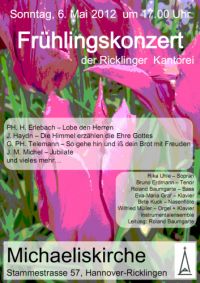 Fr&uuml;hlingskonzert der Ricklinger Kantorei