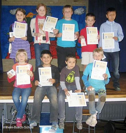 Mathe-Olympiade 2012 an der Wilhelm Busch Schule