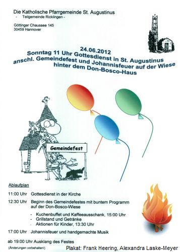 Gemeindefest St. Augustinus 2012 (Plakat: Frank Heering, Alexandra Laske-Meyer)