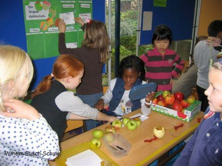 Beim Apfelfest 2012 der Wilhelm-Busch-Schule