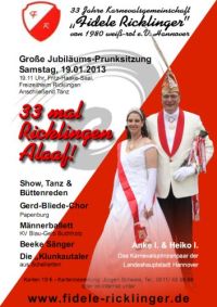 Fidele Ricklinger: Prunksitzung 2013