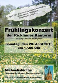 Fr�hlingskonzert der Ricklinger Kantorei