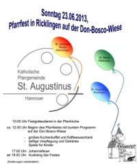 Pfarrfest in St. Augustinus 2013