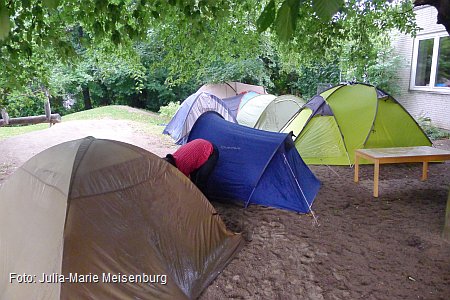 Die Zelte auf dem KiTa-Gelnde