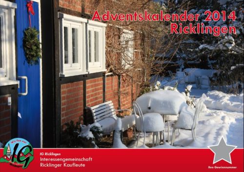 Die IG Ricklingen verkauft ab dem 1.11. 2014 Adventskalender