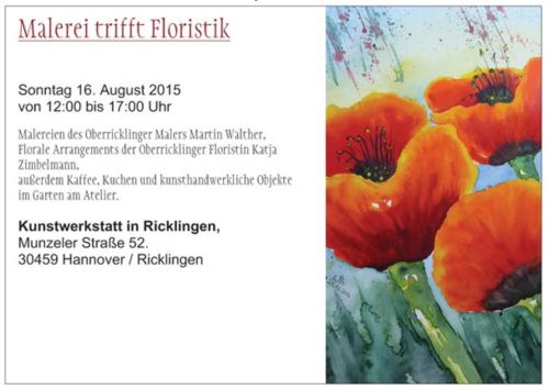 KunstWerkStatt in Ricklingen präsentiert: Malerei trifft Floristik