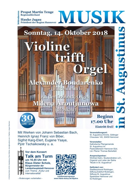 30 Jahre Musik in St. Augustinus: Violine trifft Orgel