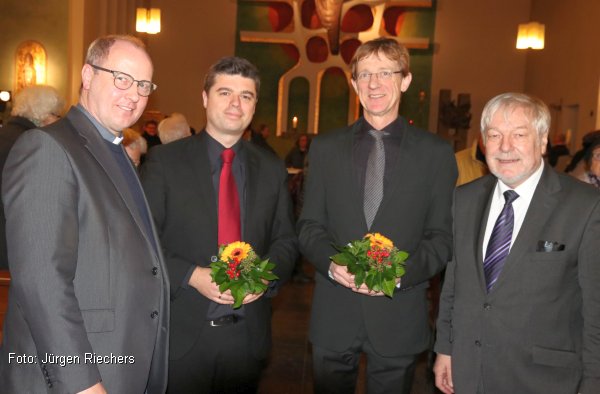 Propst Martin Tenge, Nico Miller, Ulfert Smidt und Winfried Dahn (v.l.)