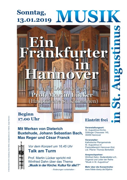 Musik in St. Augstinus: Ein Frankfurter in Hannover